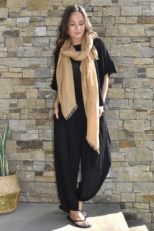 Cyril Crinkle Balloon Pant Black